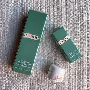 La Mer foaming cleanser & Moisturizing soft lotion and cream travel bundle